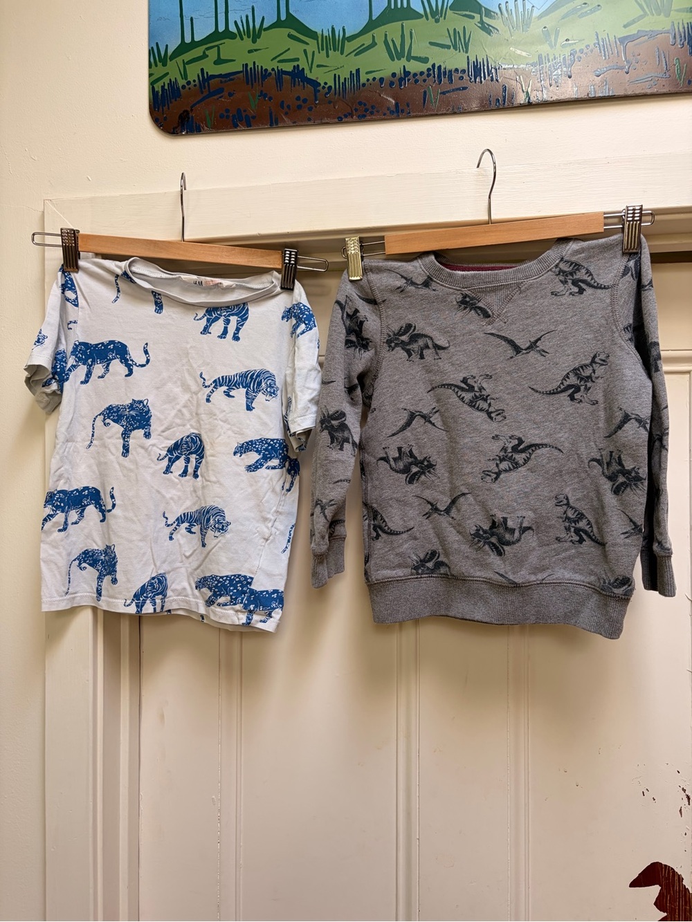 Boys 6-7 lot - Primary, Nununu, Carters - cool dinosaurs and leopards